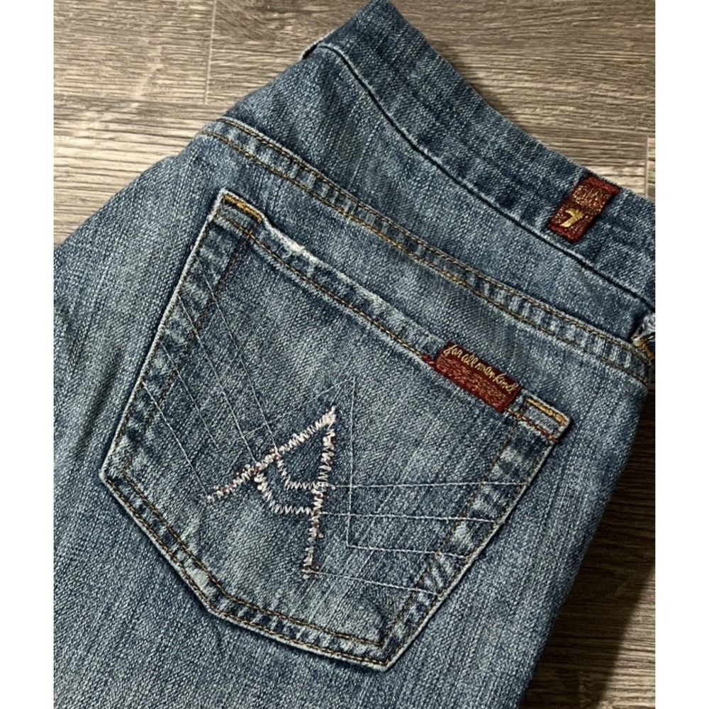 7 For All Mankind Vintage Women's "A" Pocket Boot Low Rise Jeans SZ 27 (30x29)